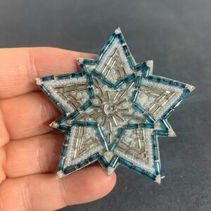 Vintage Avon “all that glitters” sequin and beaded star pin~needs repair